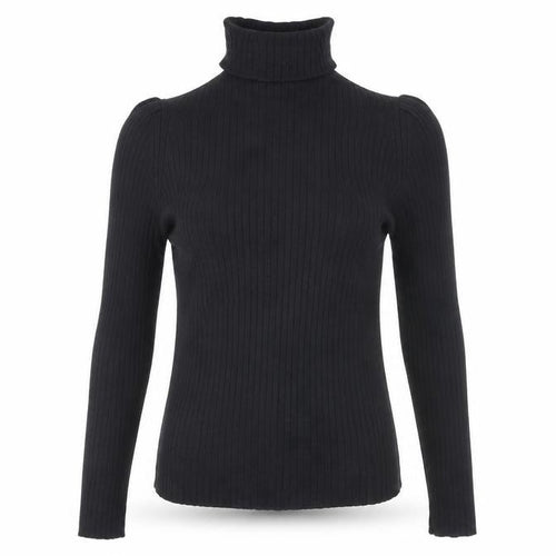 New Look Women’s Black Roll Neck Cold Shoulder Slim Knit Top Size 6