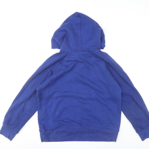 Levi's Women Blue Pullover Hoodie Small Logo Raglan Sleeve