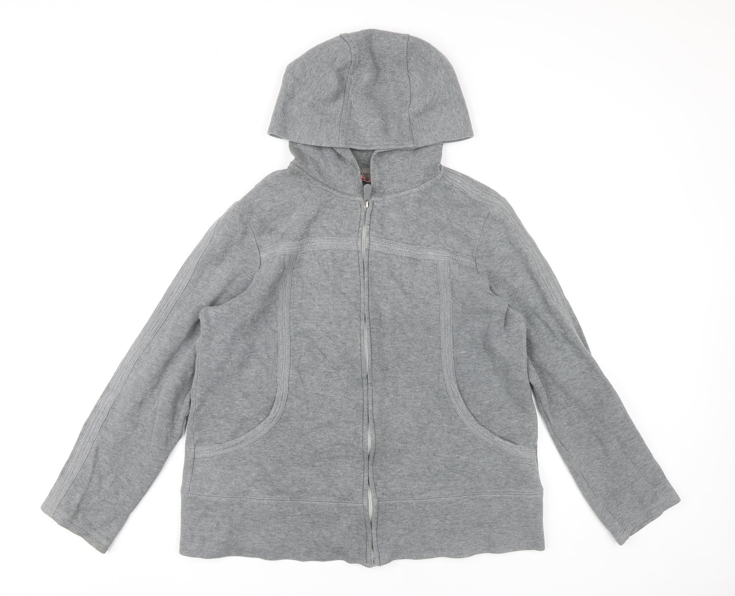 Kirkland Signature Women’s Grey Full Zip Hoodie L Cotton Blend
