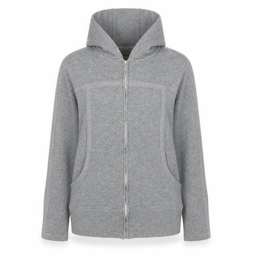 Kirkland Signature Women’s Grey Full Zip Hoodie L Cotton Blend