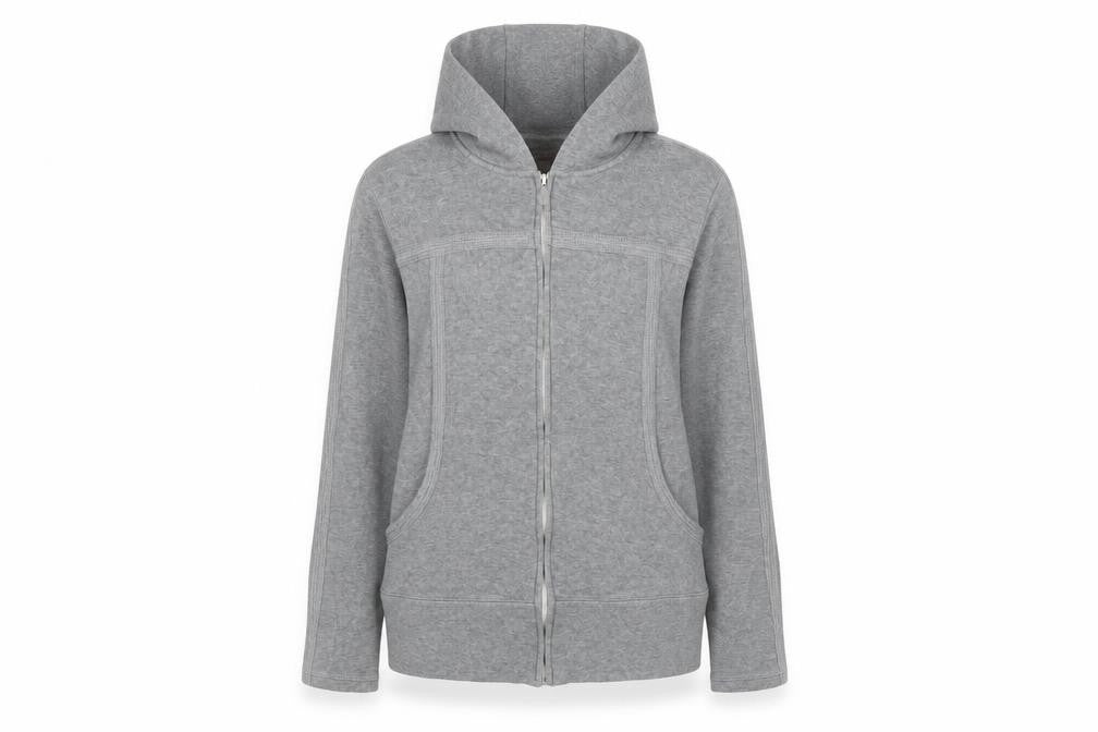 Kirkland Signature Women’s Grey Full Zip Hoodie L Cotton Blend