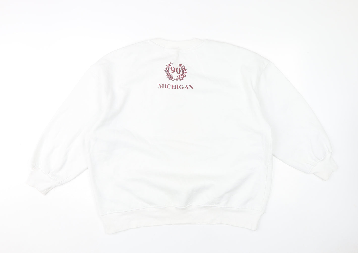 Primark Women’s White Michigan Graphic Sweatshirt Size S