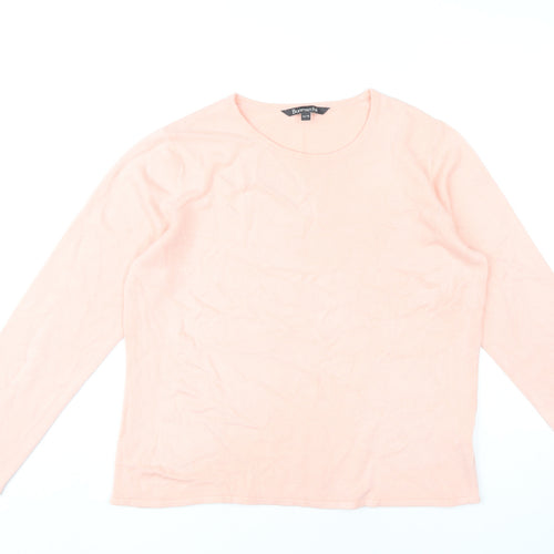 Bonmarché Womens Pink Pullover Jumper Size 16 Round Neck Long Sleeve