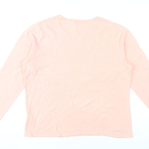 Bonmarché Womens Pink Pullover Jumper Size 16 Round Neck Long Sleeve