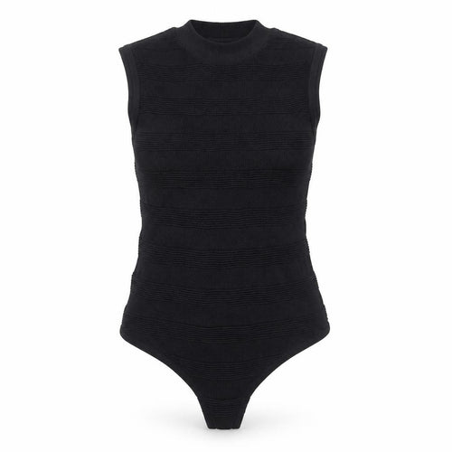 Missguided Women Black Size 6 High Neck Sleeveless Bodysuit