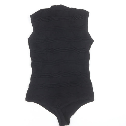 Missguided Women Black Size 6 High Neck Sleeveless Bodysuit