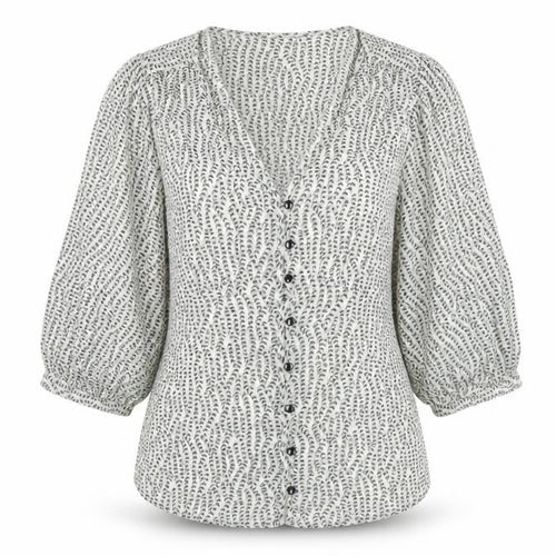 Topshop Women’s Grey Wrap Blouse UK 12 Polyester 3/4 Sleeve