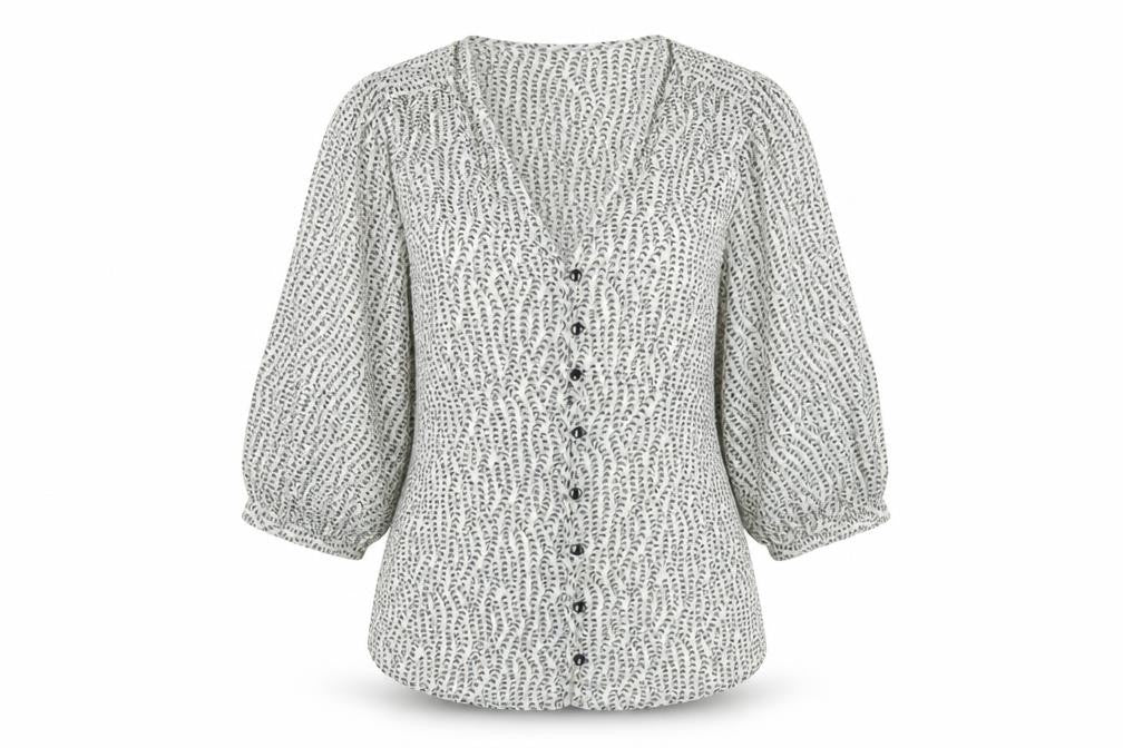 Topshop Women’s Grey Wrap Blouse UK 12 Polyester 3/4 Sleeve