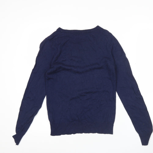 Dickins & Jones Womens Blue Crew Neck Pullover Jumper S