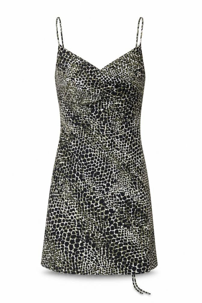 Topshop Women’s Multicoloured Animal Print Petite Size 8 Slip Mini Dress