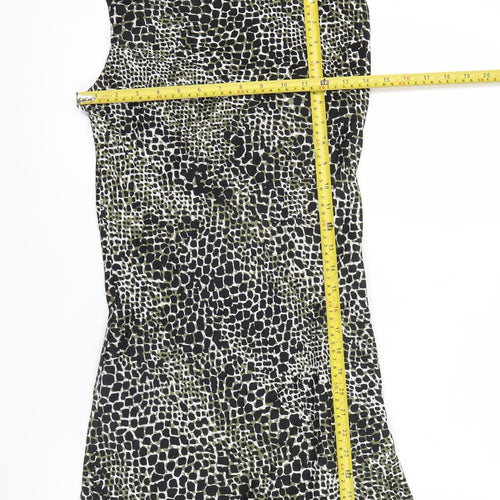 Topshop Women’s Multicoloured Animal Print Petite Size 8 Slip Mini Dress