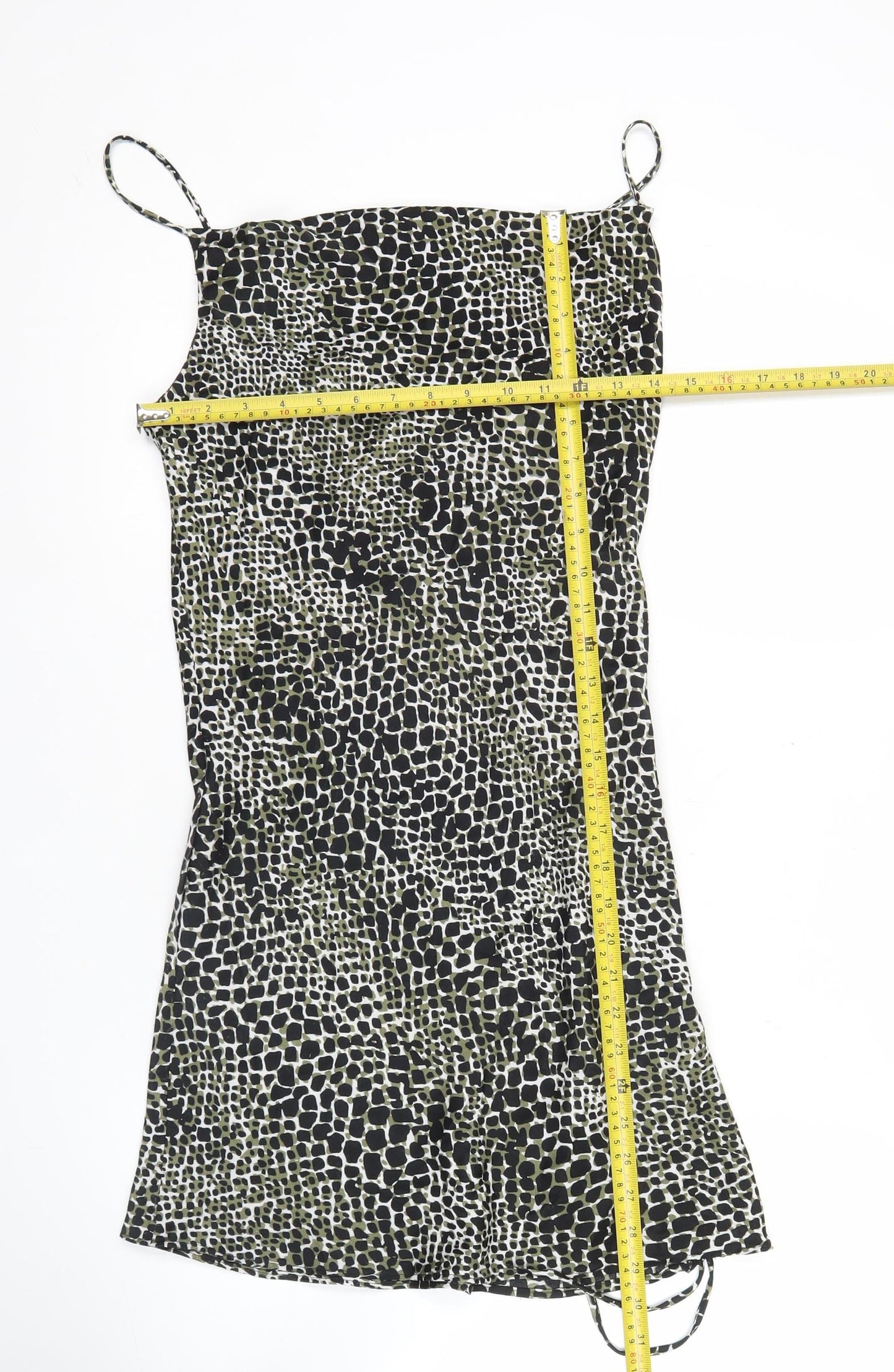 Topshop Women’s Multicoloured Animal Print Petite Size 8 Slip Mini Dress