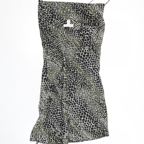 Topshop Women’s Multicoloured Animal Print Petite Size 8 Slip Mini Dress