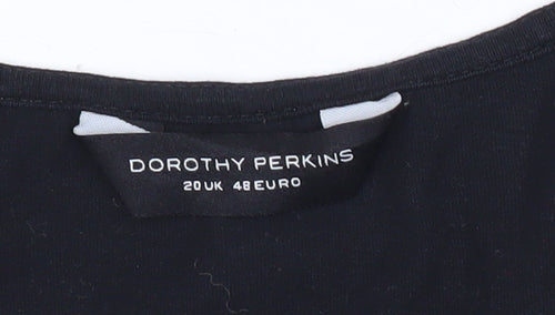 Dorothy Perkins Women’s White Black Lace Floral Shift Dress Size 20