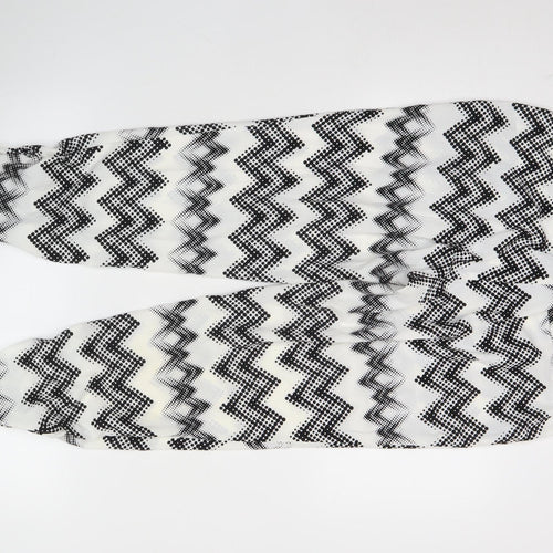 Laura Scott Womens Black White Geometric Harem Trousers Size 12
