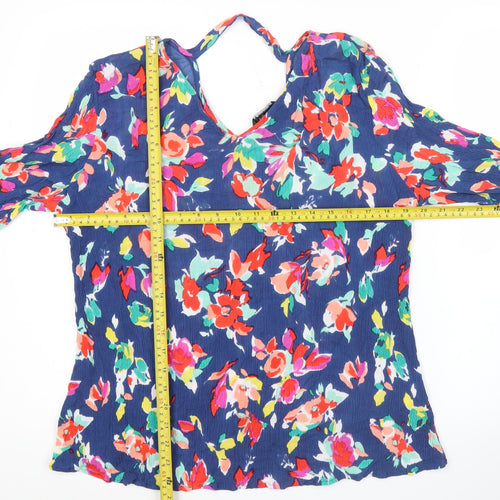 Kaleidoscope Womens Multicoloured Floral Viscose Blouse UK 10