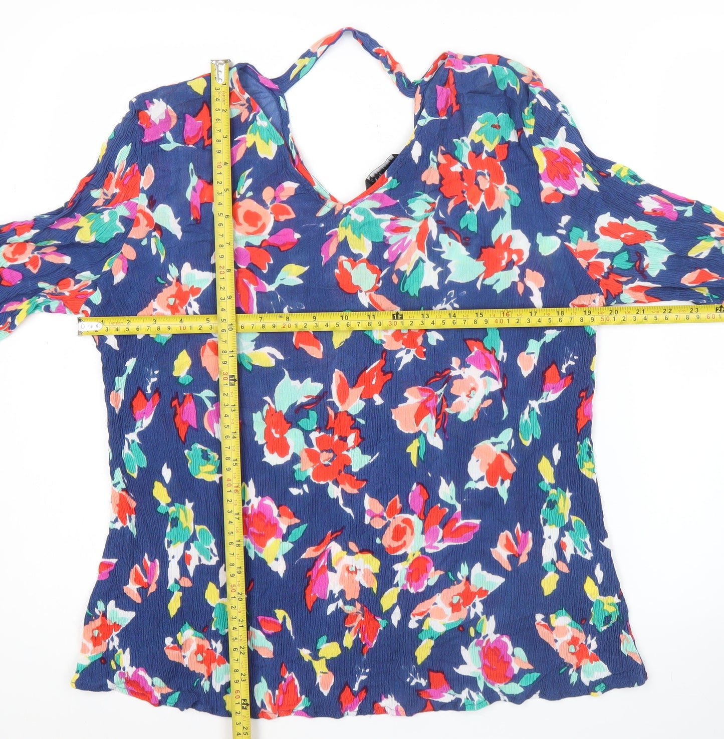 Kaleidoscope Womens Multicoloured Floral Viscose Blouse UK 10