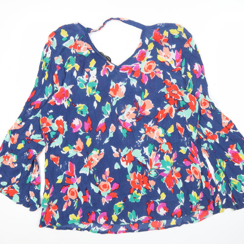 Kaleidoscope Womens Multicoloured Floral Viscose Blouse UK 10