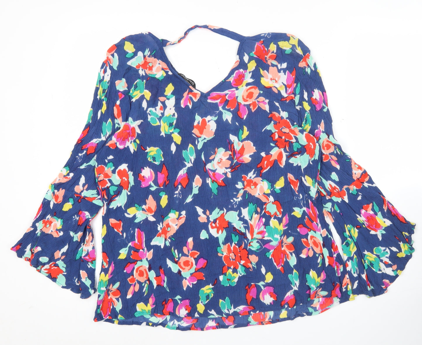 Kaleidoscope Womens Multicoloured Floral Viscose Blouse UK 10