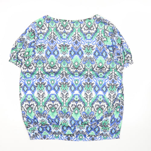 Roman Women’s Multicoloured Size 14 V-Neck Tunic Blouse