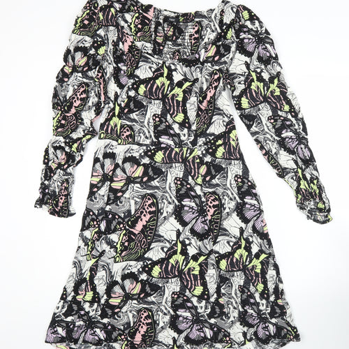 Next Women’s Multicoloured Butterfly Print A-Line Dress UK 14