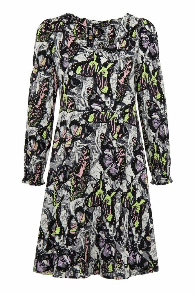 Next Women’s Multicoloured Butterfly Print A-Line Dress UK 14