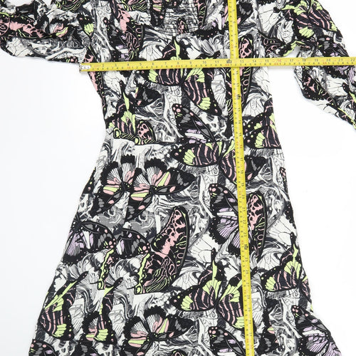 Next Women’s Multicoloured Butterfly Print A-Line Dress UK 14