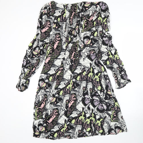 Next Women’s Multicoloured Butterfly Print A-Line Dress UK 14