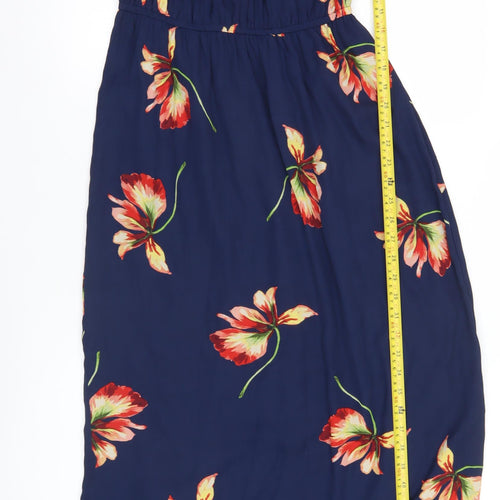 Aprico Women’s Blue Floral Off Shoulder Midi Dress Size 12