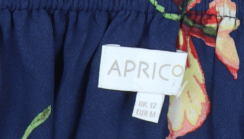 Aprico Women’s Blue Floral Off Shoulder Midi Dress Size 12