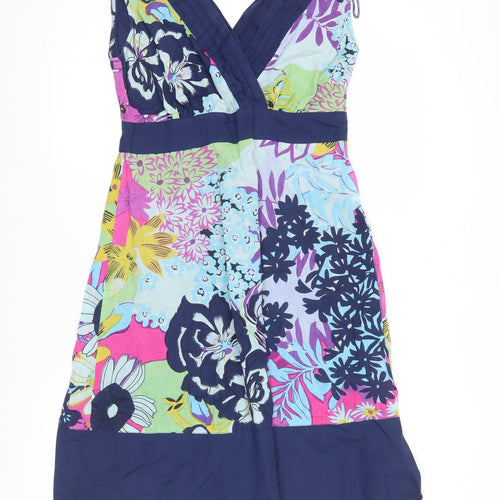 Pepperberry Women’s Multicoloured Floral Cotton A-Line Dress Size 10RC