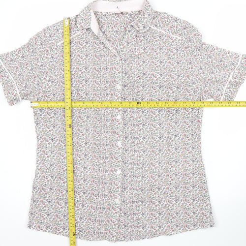 Double TWO Women’s Multicoloured Floral Cotton Button-Up Shirt Size 12