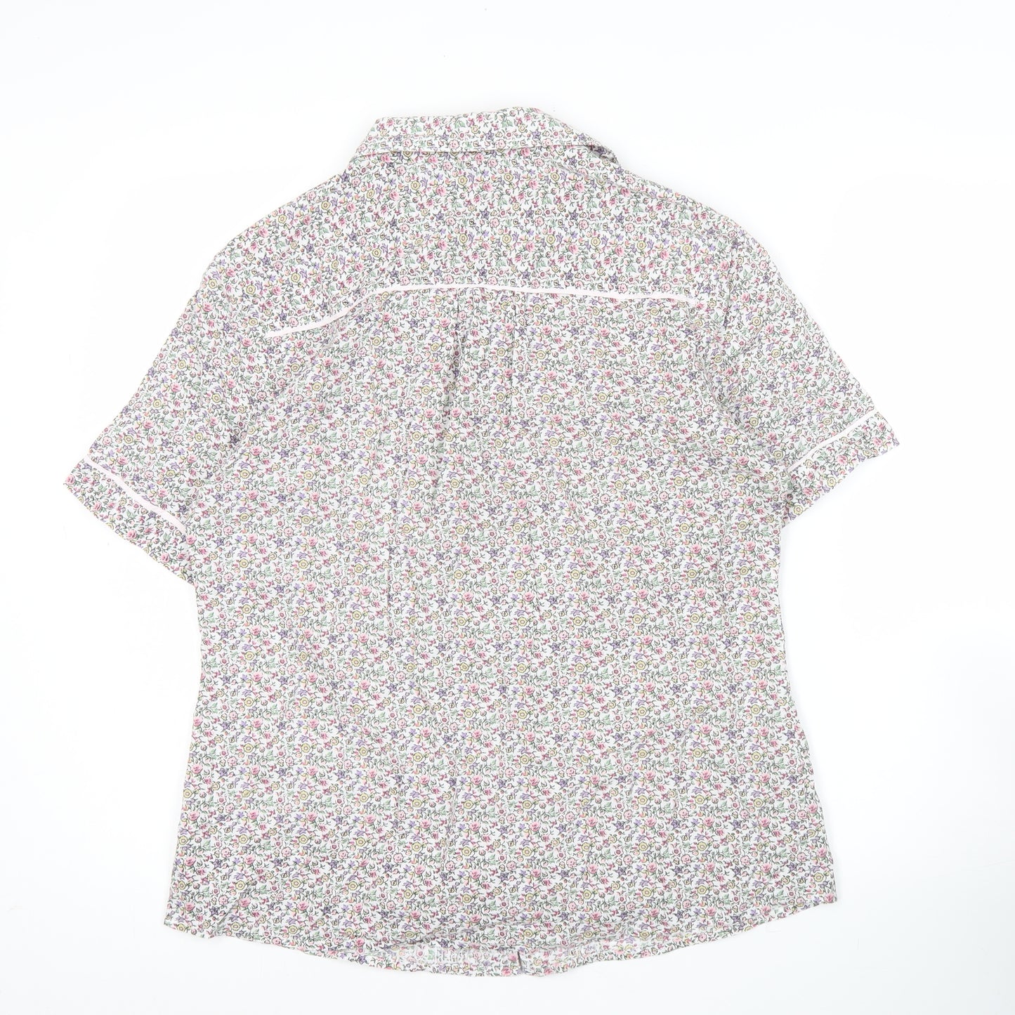 Double TWO Women’s Multicoloured Floral Cotton Button-Up Shirt Size 12