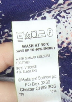 Marks and Spencer Womens Multicoloured Blouse Size 12 Tunic Top