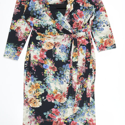 Monsoon Women’s Multicoloured Floral Bodycon Dress UK 12
