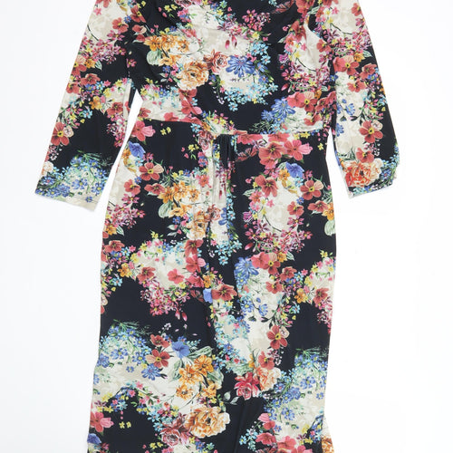 Monsoon Women’s Multicoloured Floral Bodycon Dress UK 12