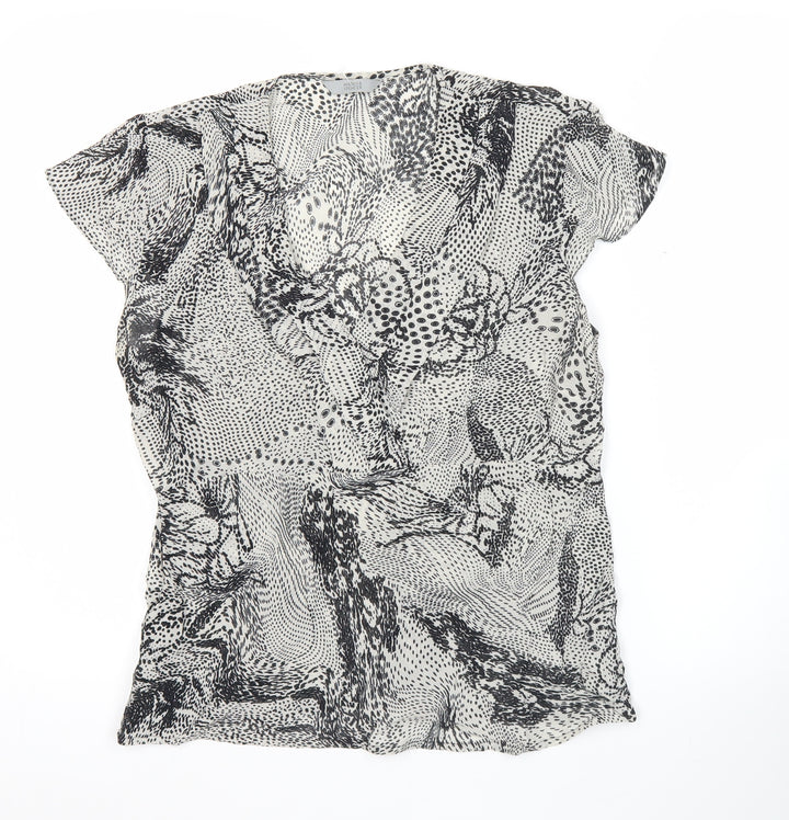 Marks and Spencer Women’s Black Floral Viscose Blouse UK 12