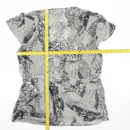 Marks and Spencer Women’s Black Floral Viscose Blouse UK 12