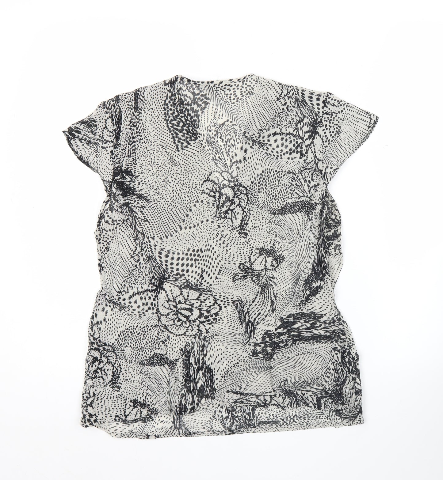 Marks and Spencer Women’s Black Floral Viscose Blouse UK 12