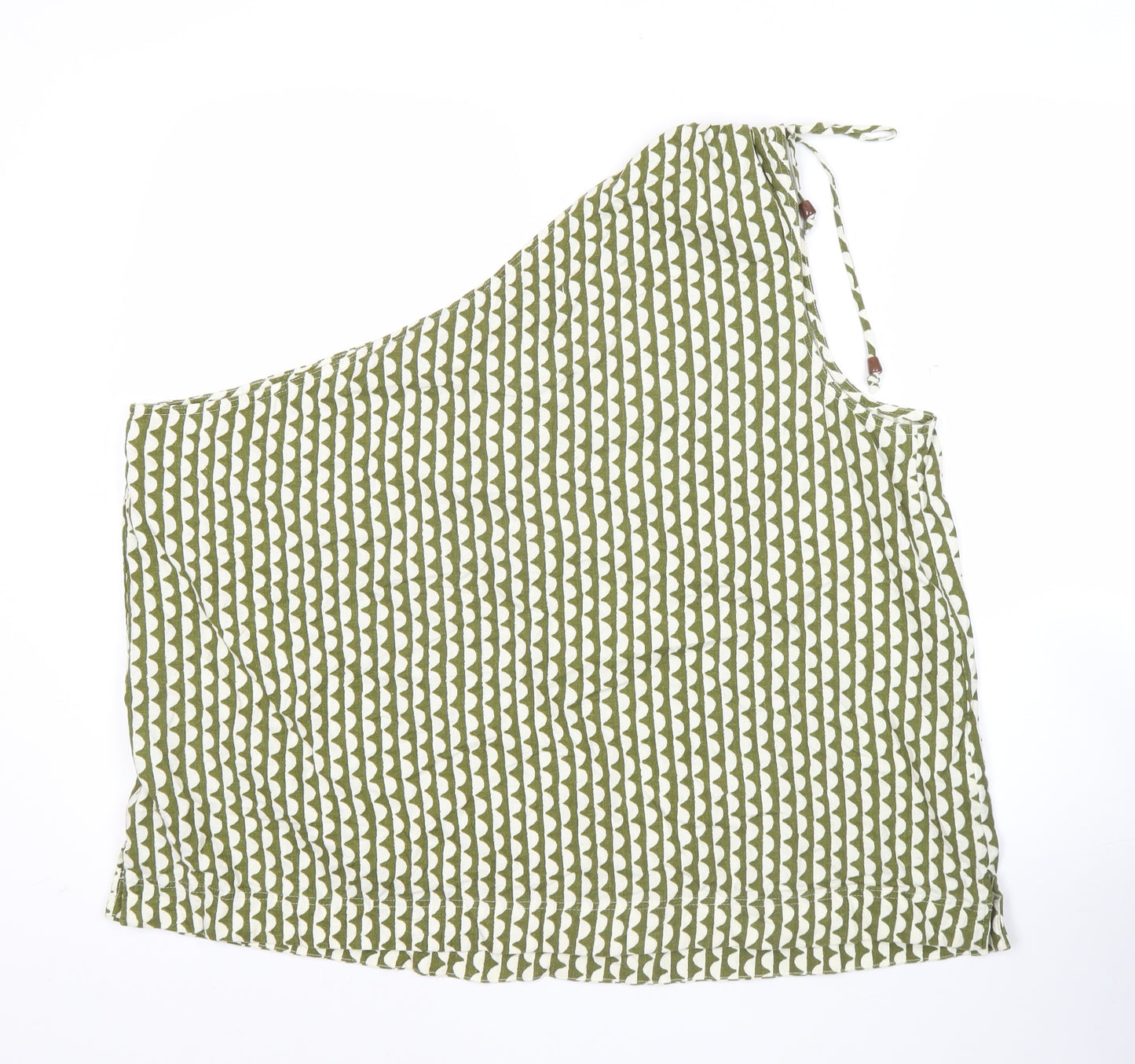 Marks and Spencer Women Green Linen Viscose One Shoulder Blouse Size 22