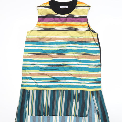 Marks and Spencer Womens Multicoloured Striped Tunic Blouse Size 12