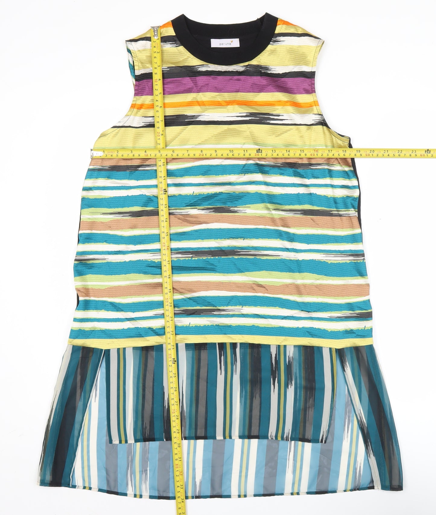 Marks and Spencer Womens Multicoloured Striped Tunic Blouse Size 12