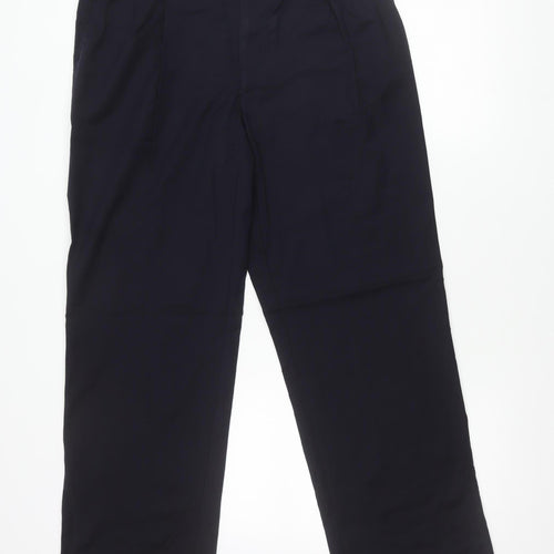 Jaeger Men’s Black Wool Pleated Dress Trousers Size 50R