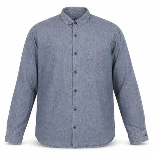 Rocha John Rocha Mens Blue M Long Sleeve Cotton Geometric Shirt