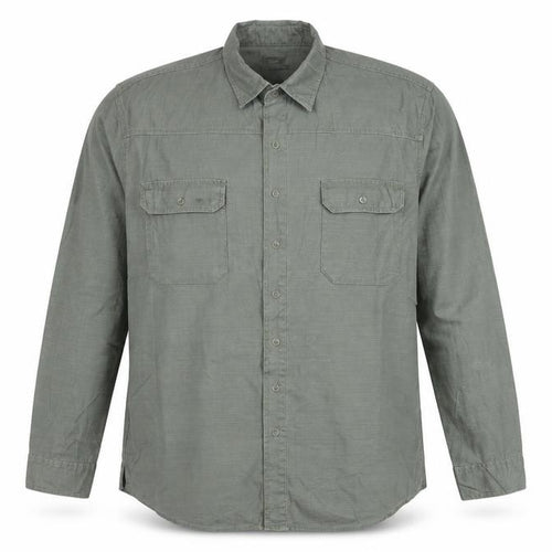 Gap Men’s Grey Classic Fit Long Sleeve Cotton Button-Up Shirt XL