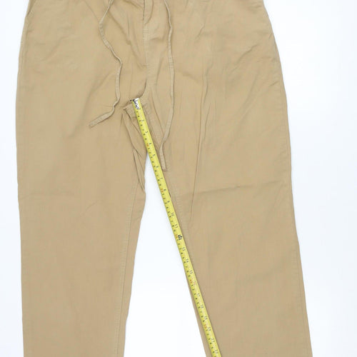 JD Williams Men's Beige Chino Trousers Size 18 Elastic Waist