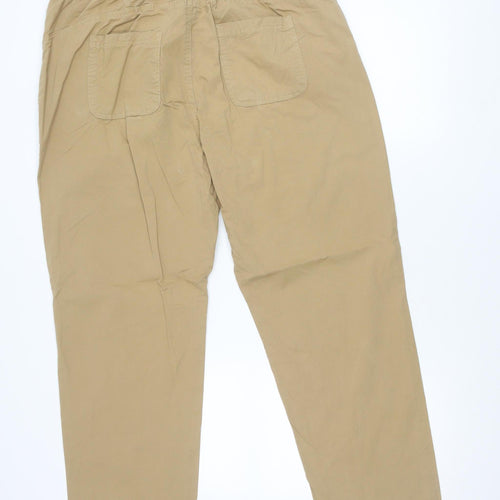JD Williams Men's Beige Chino Trousers Size 18 Elastic Waist