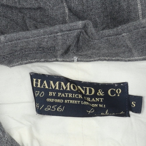 Hammond & Co Men’s Grey Check Button-Down Long Sleeve Cotton Shirt S