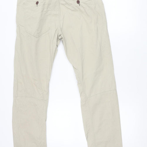 Next Teens Beige Chino Trousers 15 Plus Regular Straight Cotton