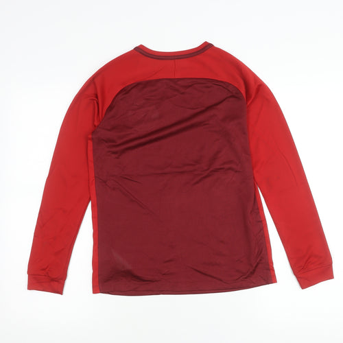 Nike Boys Red Football Jersey Long Sleeve Training Top Size 12-13Y